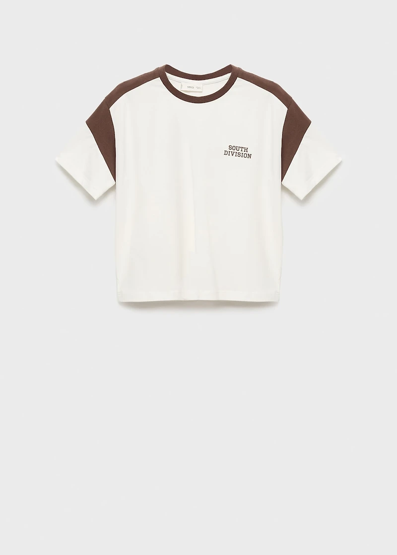 Printed cotton-blend t-shirt