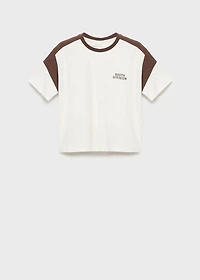 Printed cotton-blend t-shirt