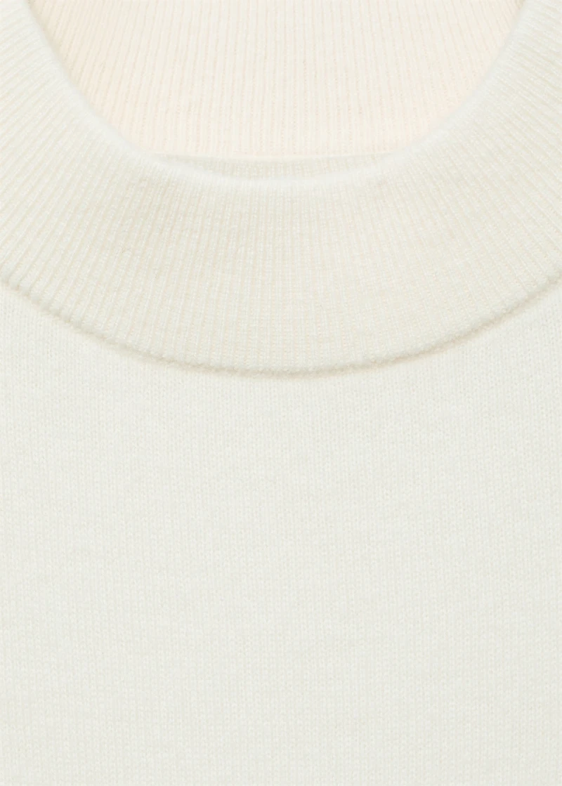 High collar wool sweater