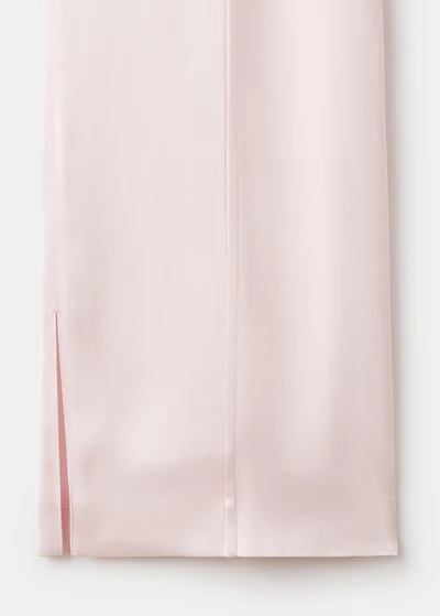 Satin pants with side openings