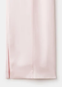 Satin pants with side openings