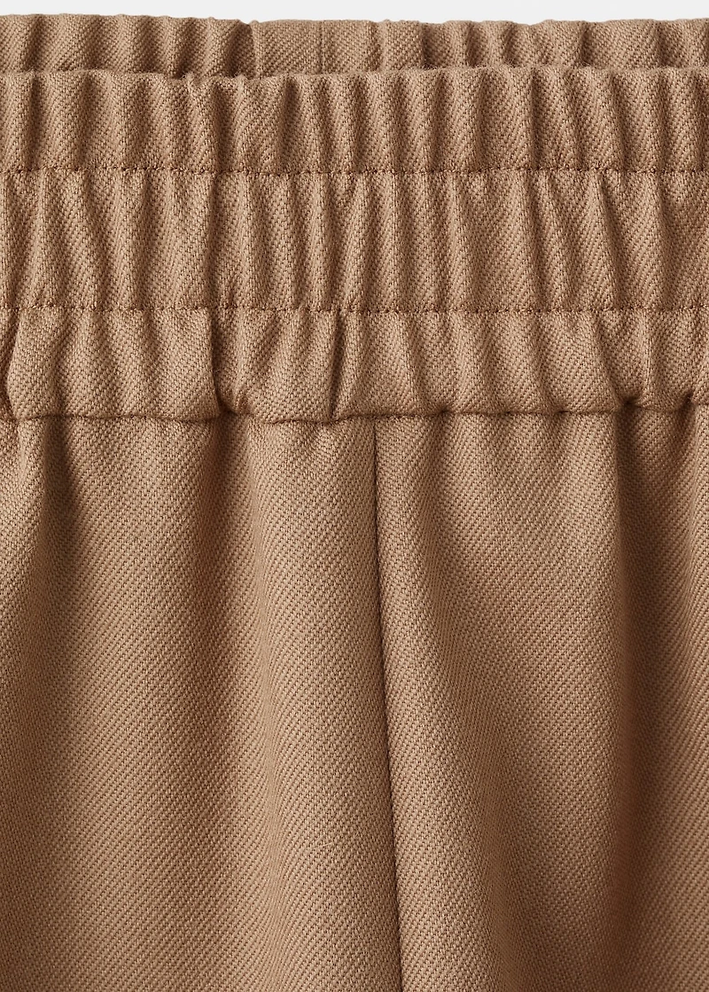 100% wool pants with elastic waist