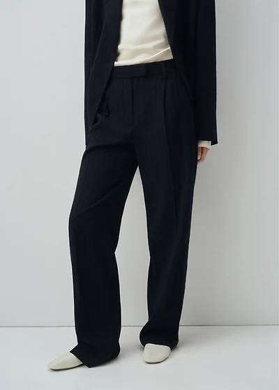 Pinstripe suit trousers