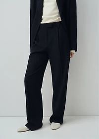 Pinstripe suit trousers