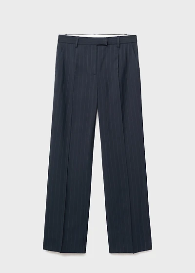 Pinstripe suit trousers