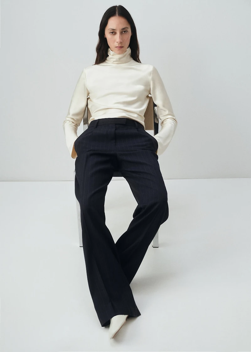 Pinstripe suit trousers