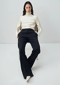 Pinstripe suit trousers