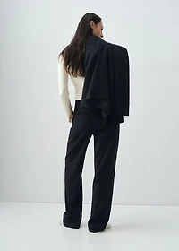 Pinstripe suit trousers