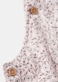 Corduroy floral dungarees