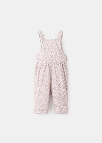 Corduroy floral dungarees