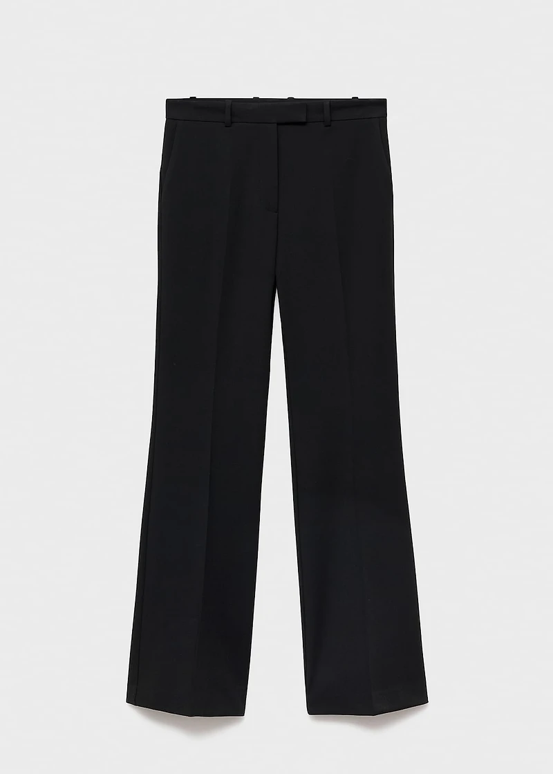 Mid-rise flare pants