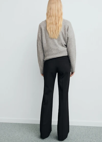 Mid-rise flare pants