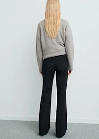 Mid-rise flare pants