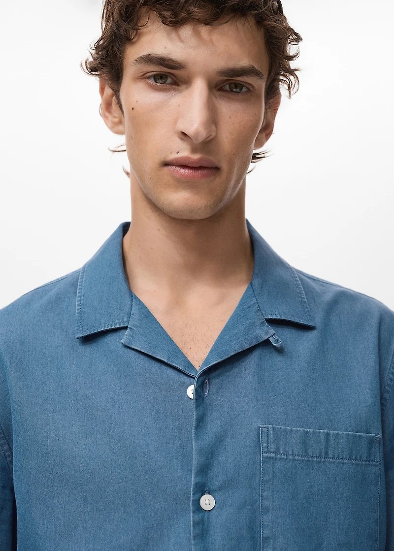 100% cotton denim shirt