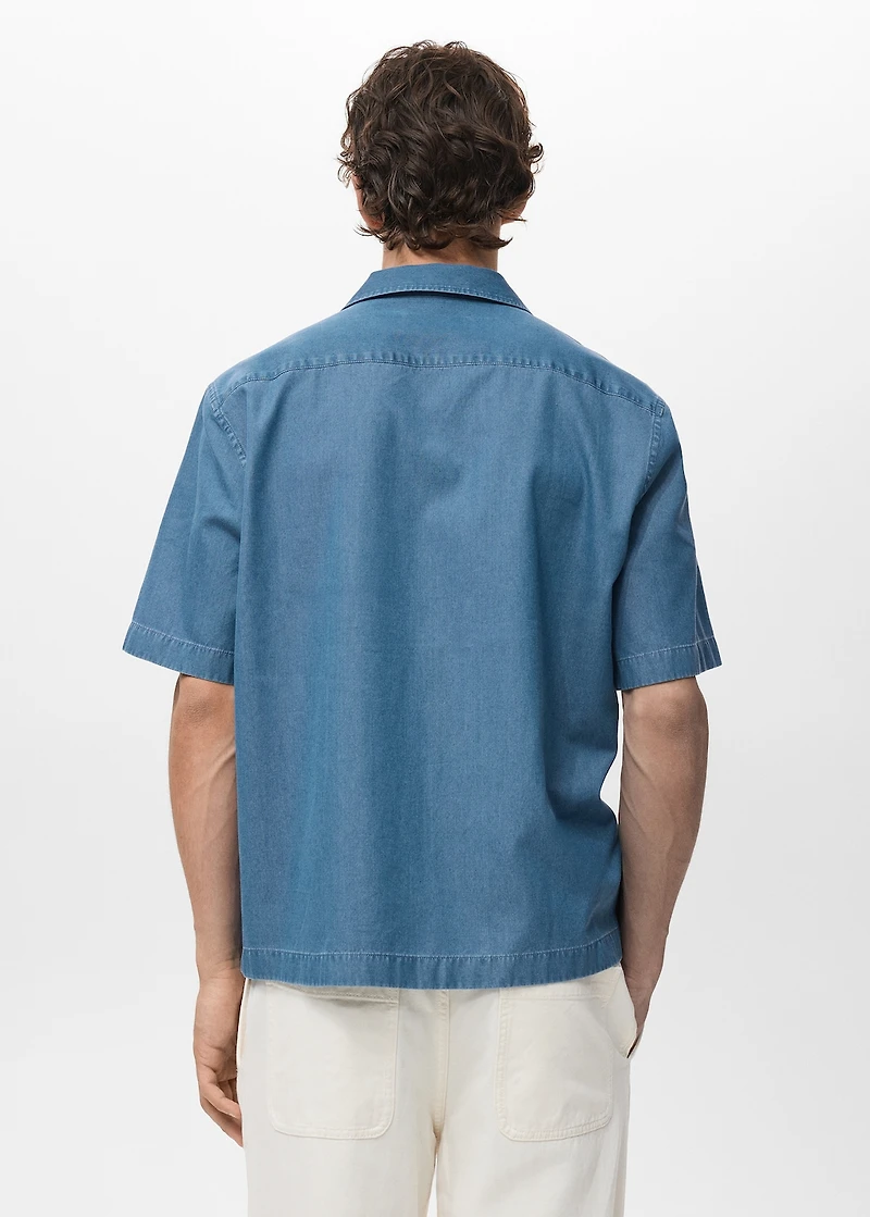 100% cotton denim shirt