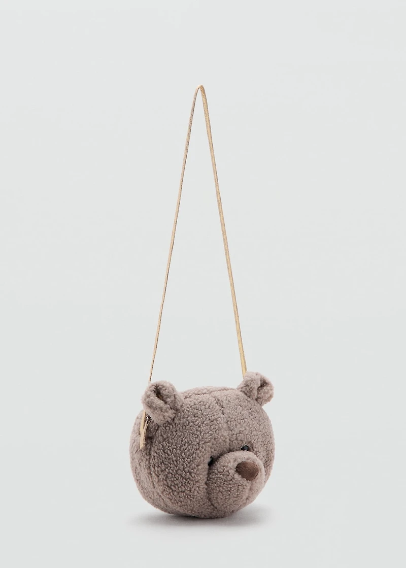 Teddy bear shearling-effect bag