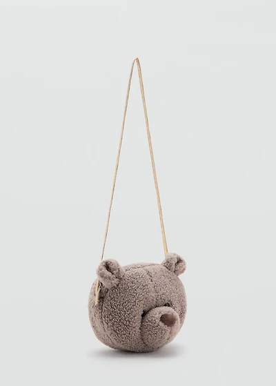 Teddy bear shearling-effect bag