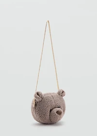 Teddy bear shearling-effect bag