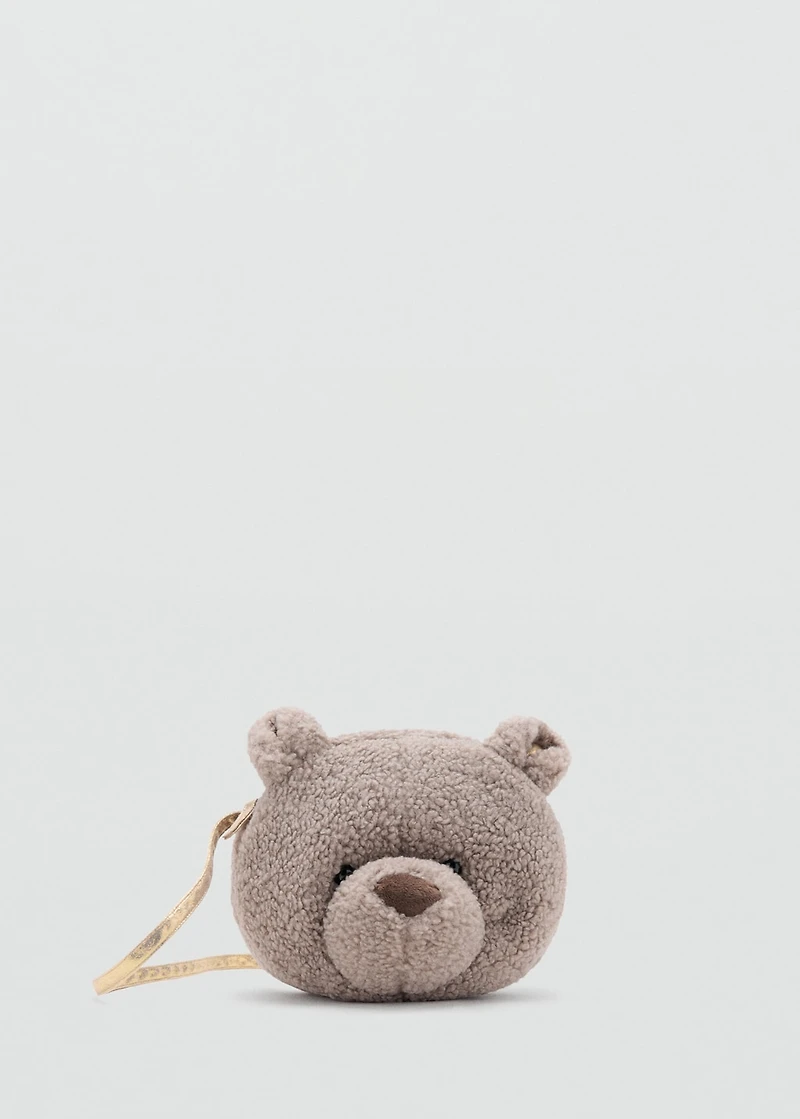 Teddy bear shearling-effect bag