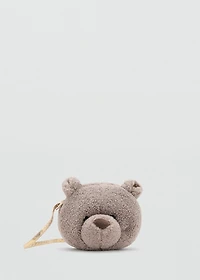 Teddy bear shearling-effect bag