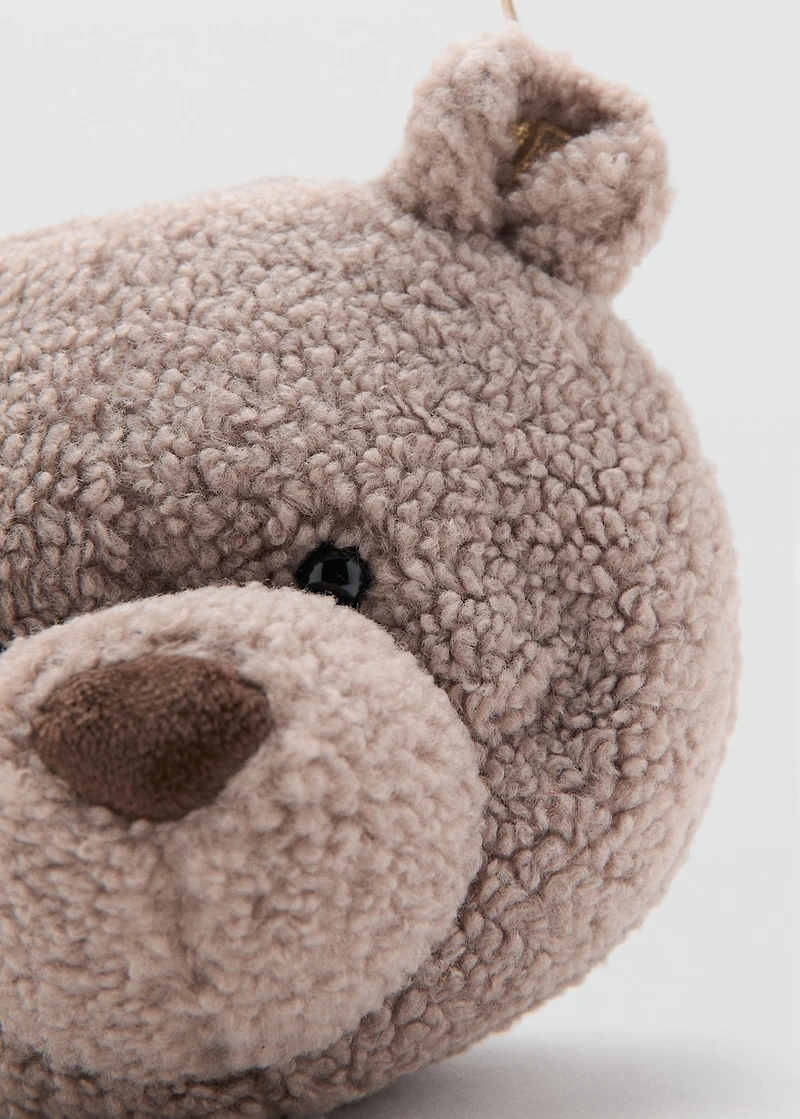 Teddy bear shearling-effect bag