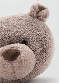 Teddy bear shearling-effect bag