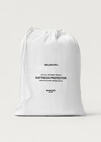 Cotton striped mattress protector for 90 cm bed