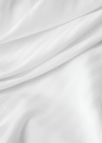 satin cotton striped mattress protector for 135 cm bed