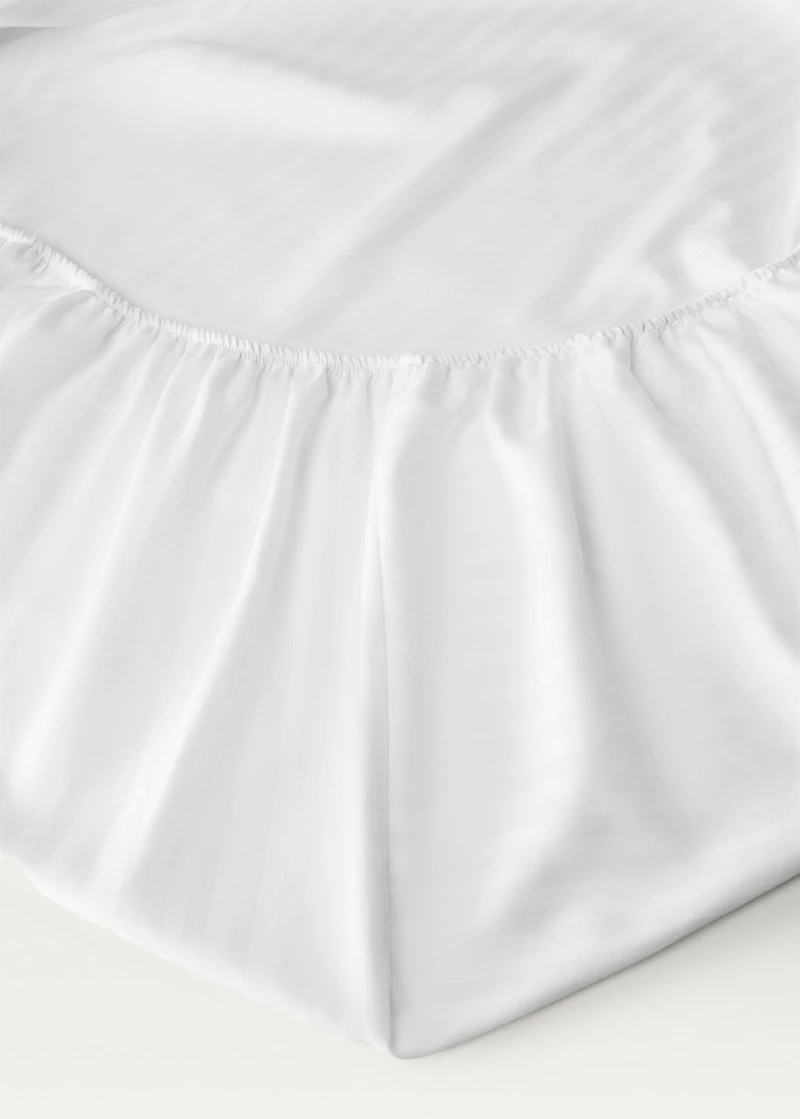 Cotton striped mattress protector for 180 cm bed