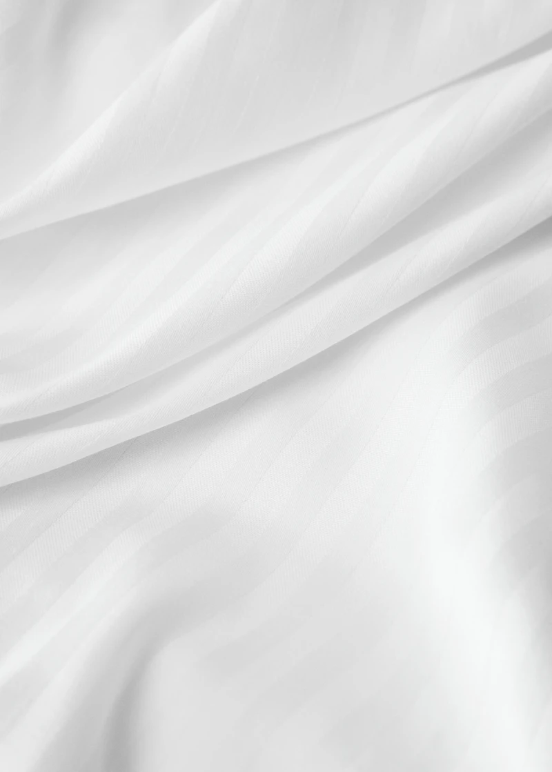 Cotton striped mattress protector for 180 cm bed