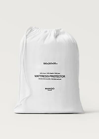 Cotton striped mattress protector for 180 cm bed