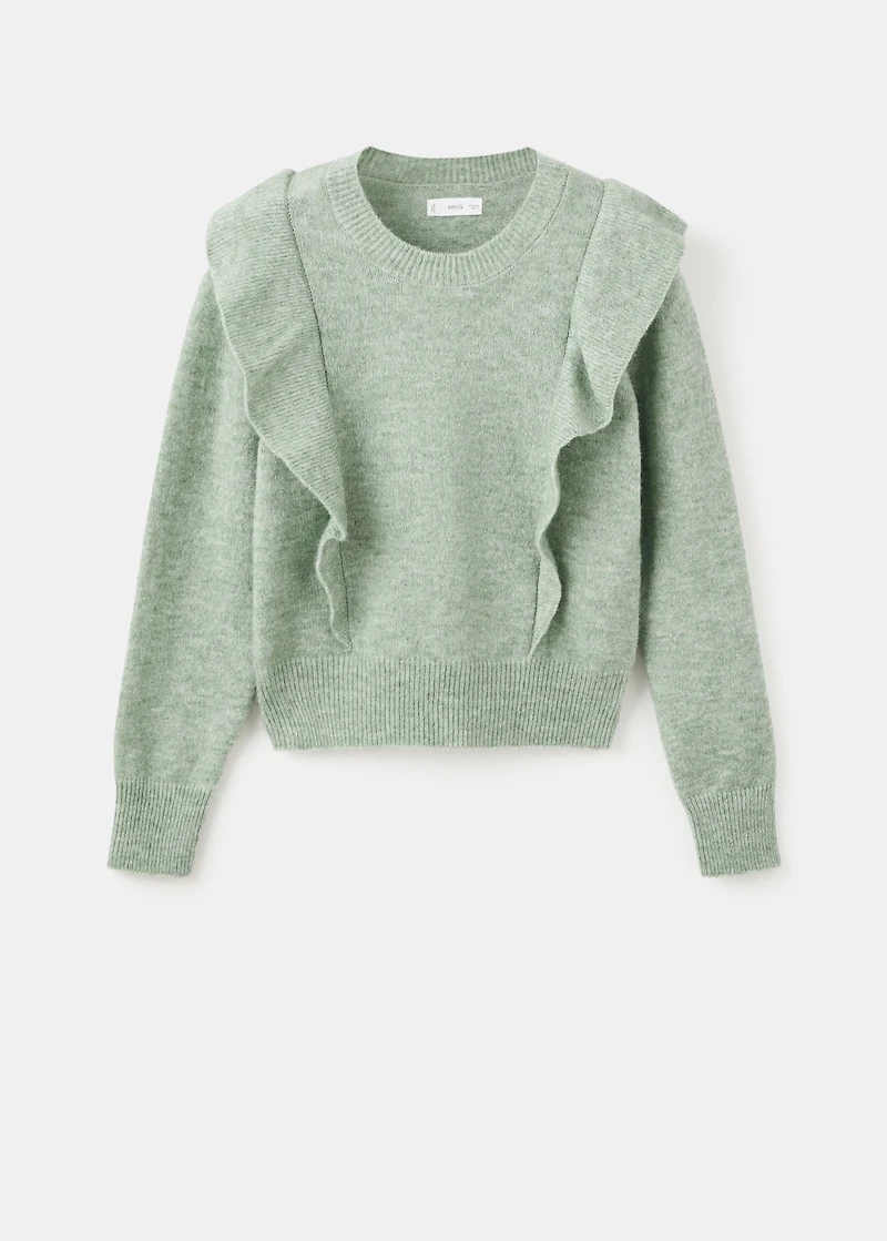 Ruffle knitted sweater