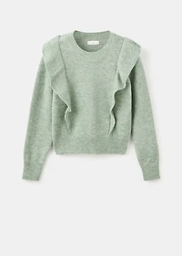 Ruffle knitted sweater