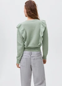 Ruffle knitted sweater