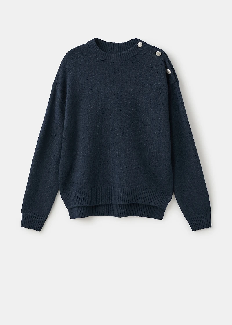 Buttons detail knit sweater