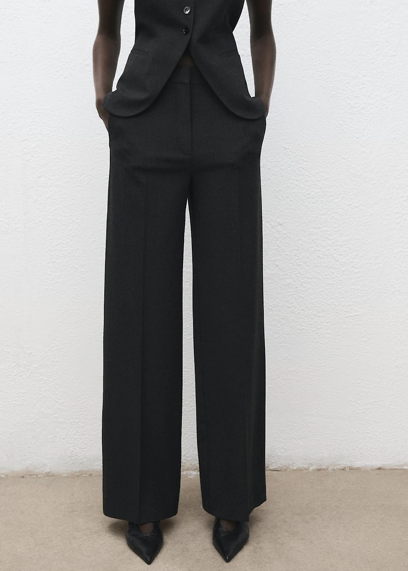 Pleated suit pants