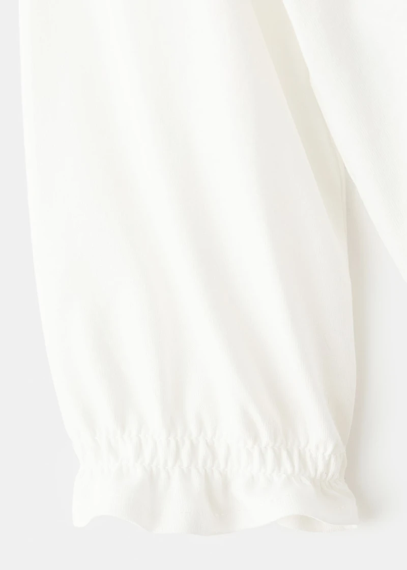 Printed cotton-blend t-shirt