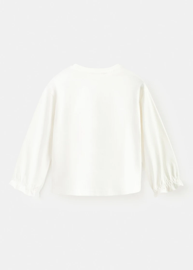 Printed cotton-blend t-shirt