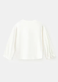 Printed cotton-blend t-shirt