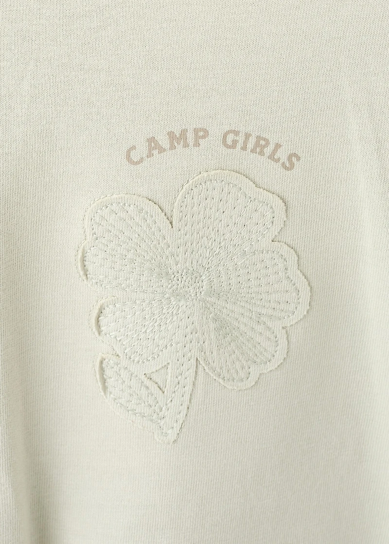 Embroidered cotton T-shirt