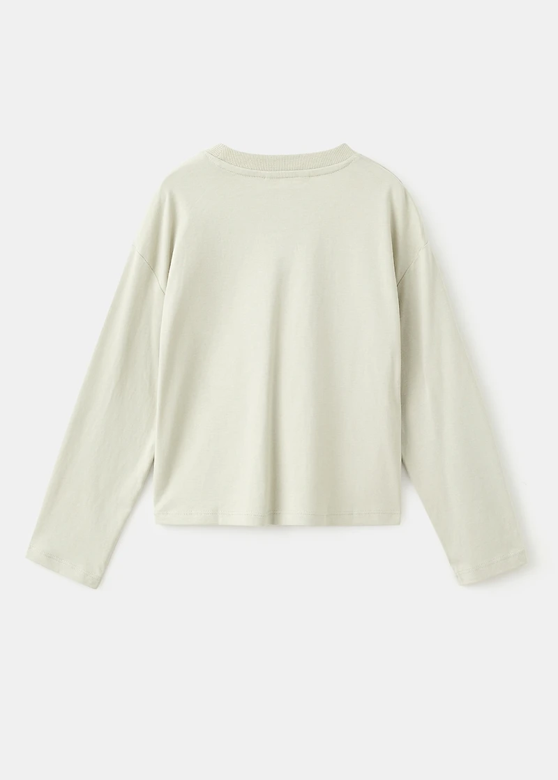 Embroidered cotton T-shirt