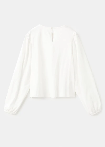 Floral-embroidered t-shirt