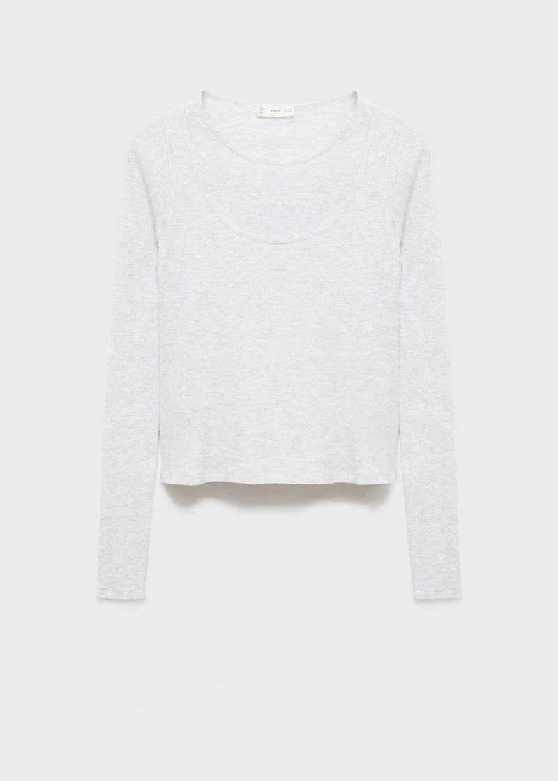 Double-layer cotton T-shirt