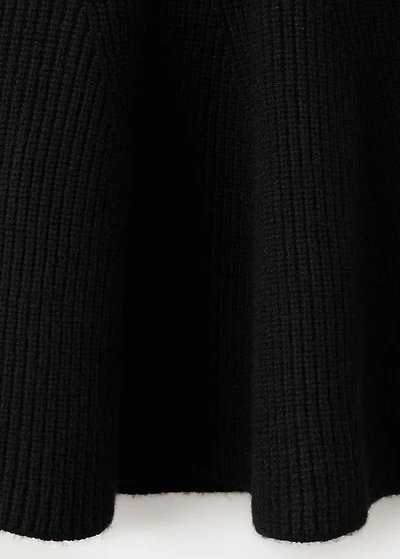 Ribbed peplum sweater