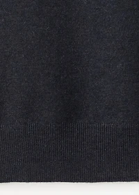 Short-sleeved wool-blend sweater