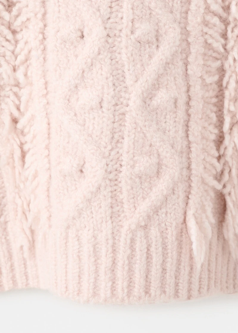 Braided knitted sweater