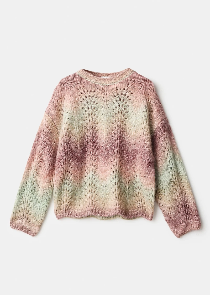Multi-coloured knit sweater