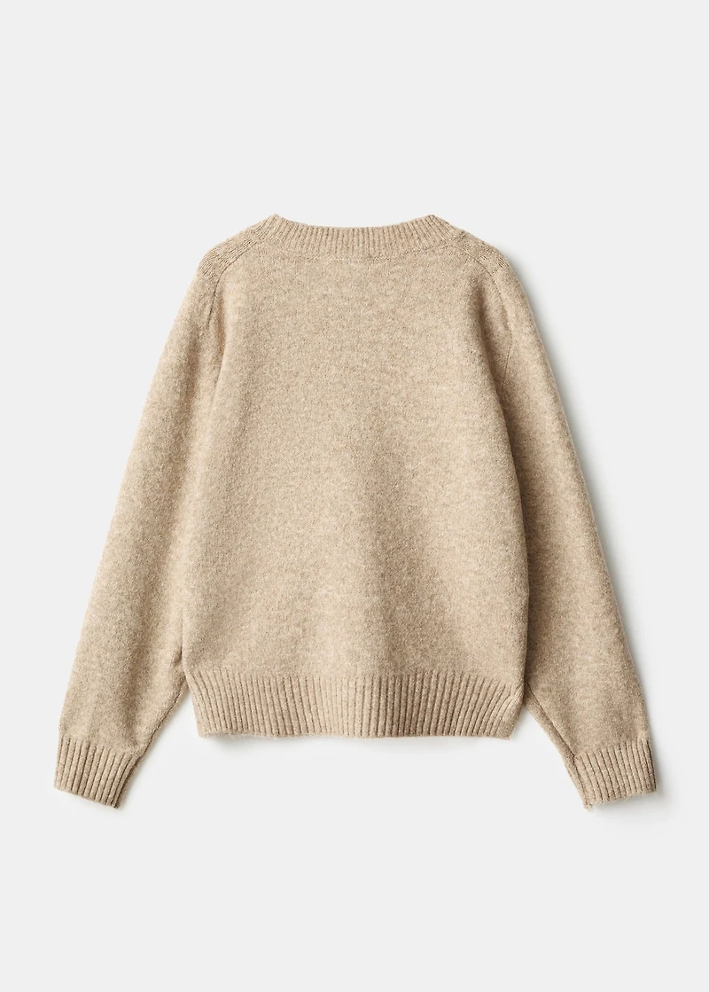 Knitted ribbed sweater