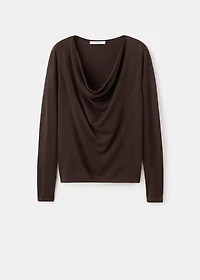Draped-neck sweater