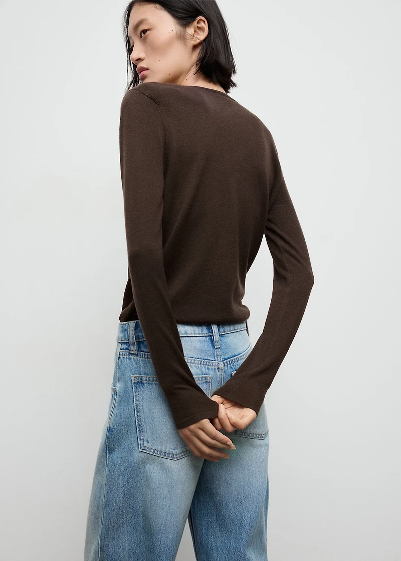 Draped-neck sweater